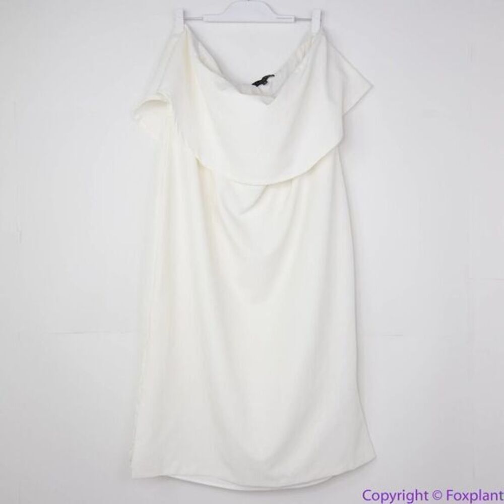 NEW Eloquii white off shoulder ruffle dress, 20‎
